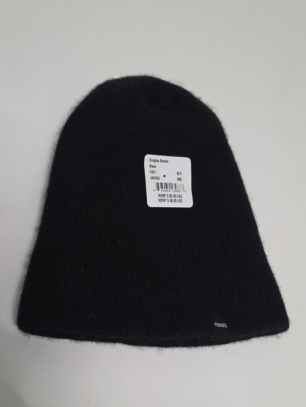 NWT Vuori Douglas Beanie In Black Made Of A Cashmere Blend